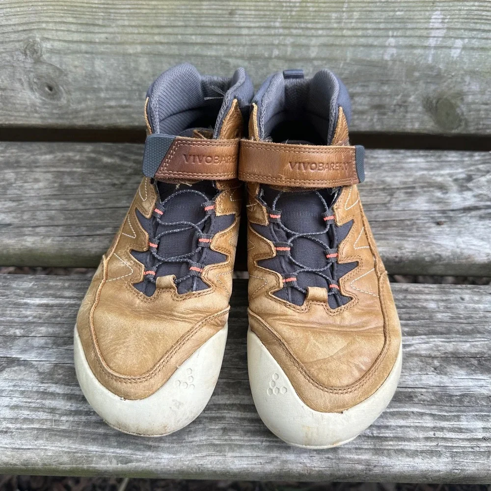 Vivobarefoot Tracker AT Kids Leather Barefoot Boots Brown EU Sz 37 US Sz 5 5.5